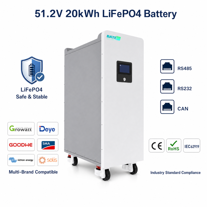 20kW 400Ah 51.2V Floor-Standing LiFePO4 Battery